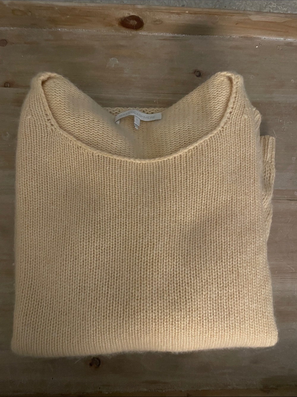 NakedCashmere Pale Yellow Crewneck Sweater